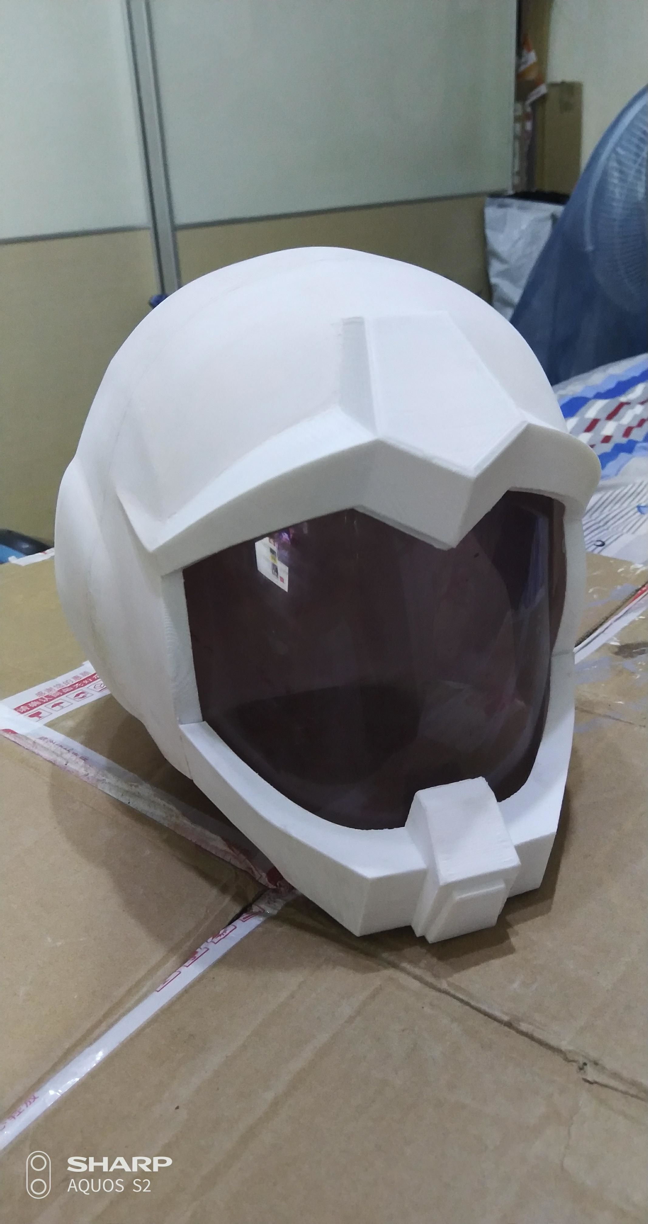 Gundam Earth Federation Space Helmet 3D print model_11