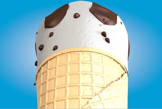 Ice Cream cone Low-poly 3D model_2