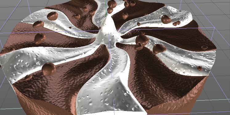 Ice Cream cone Low-poly 3D model_3