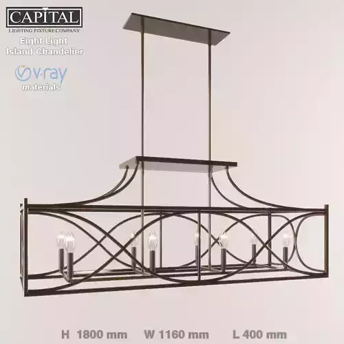 Eight Light Island Chandelier