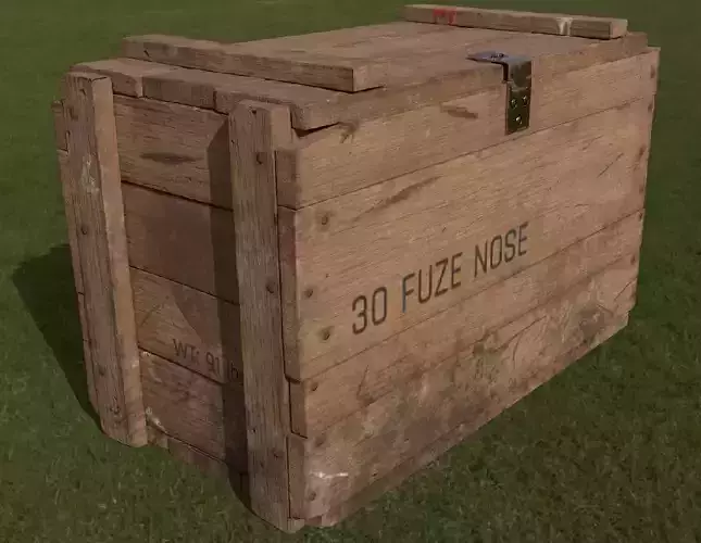 Wooden Crate Ammo Box 3D model