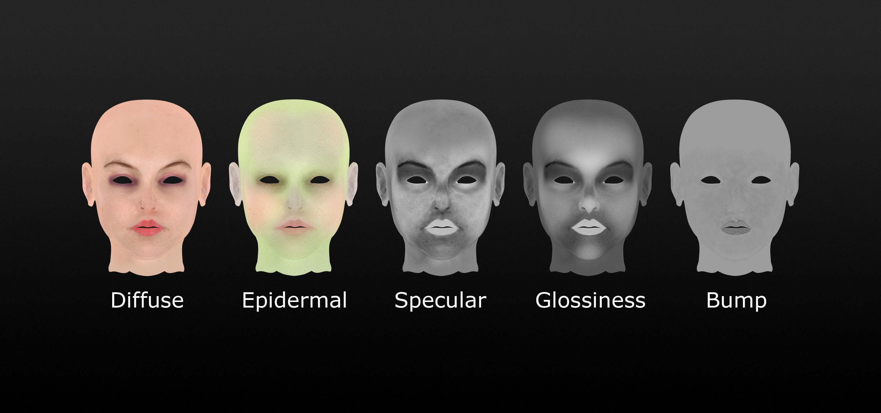 Realistic Female Character Low-poly 3D model_6