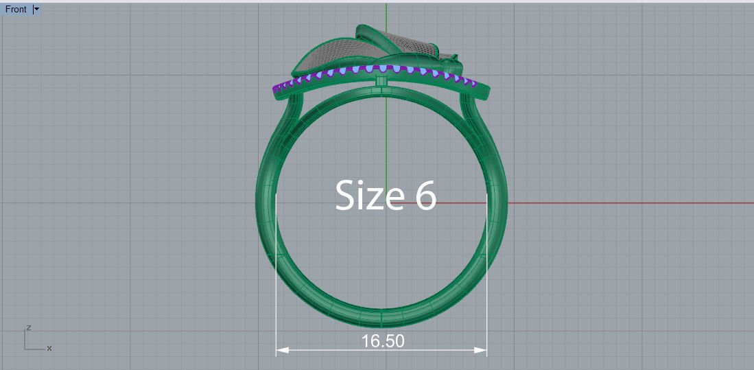 Butterfly Ring with Texture 3D print model_4