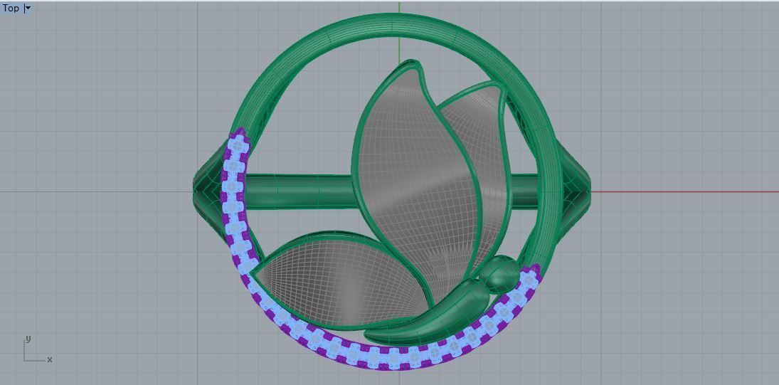 Butterfly Ring with Texture 3D print model_3