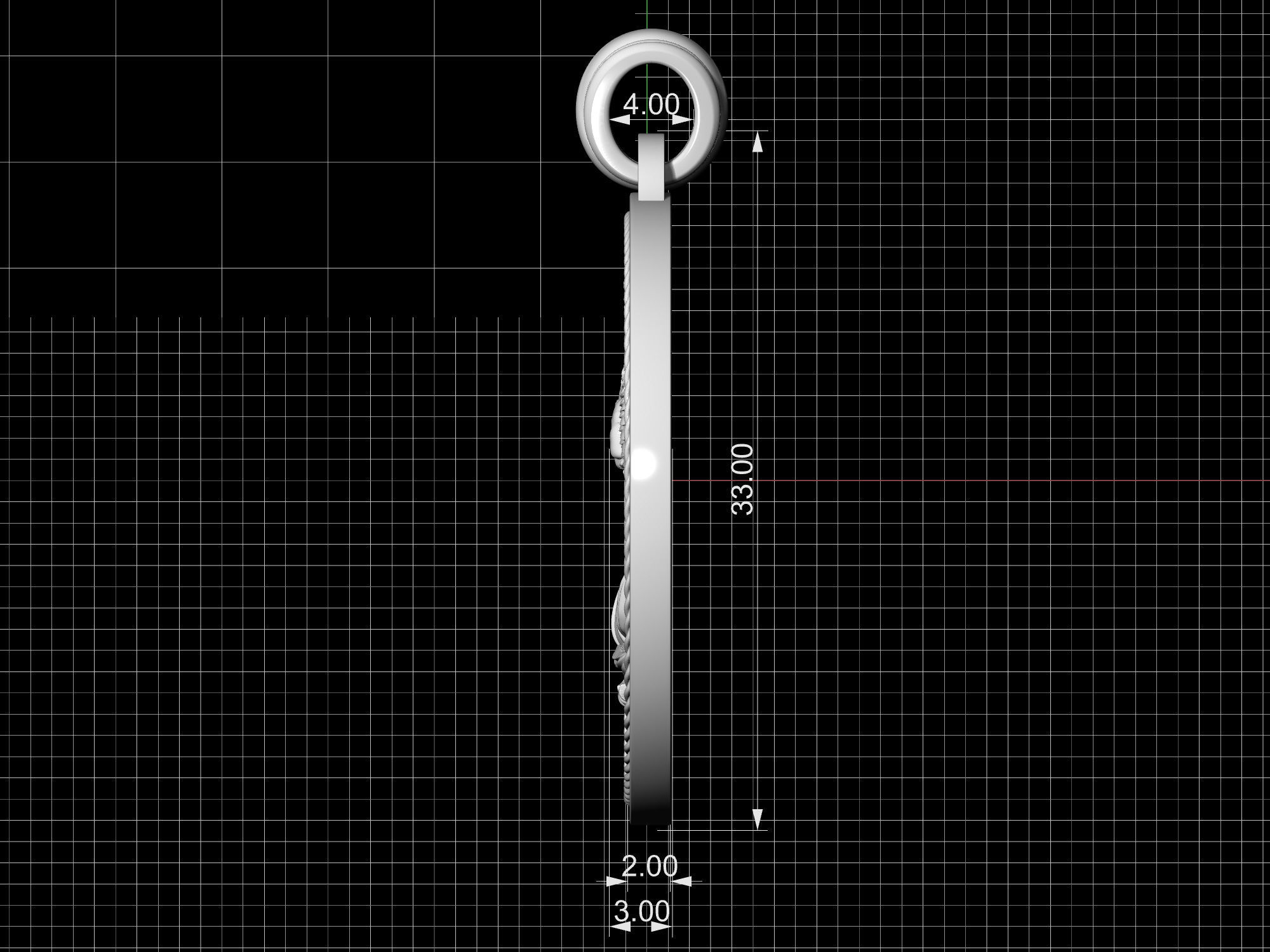 Snake with flower pendant 3D print model_6