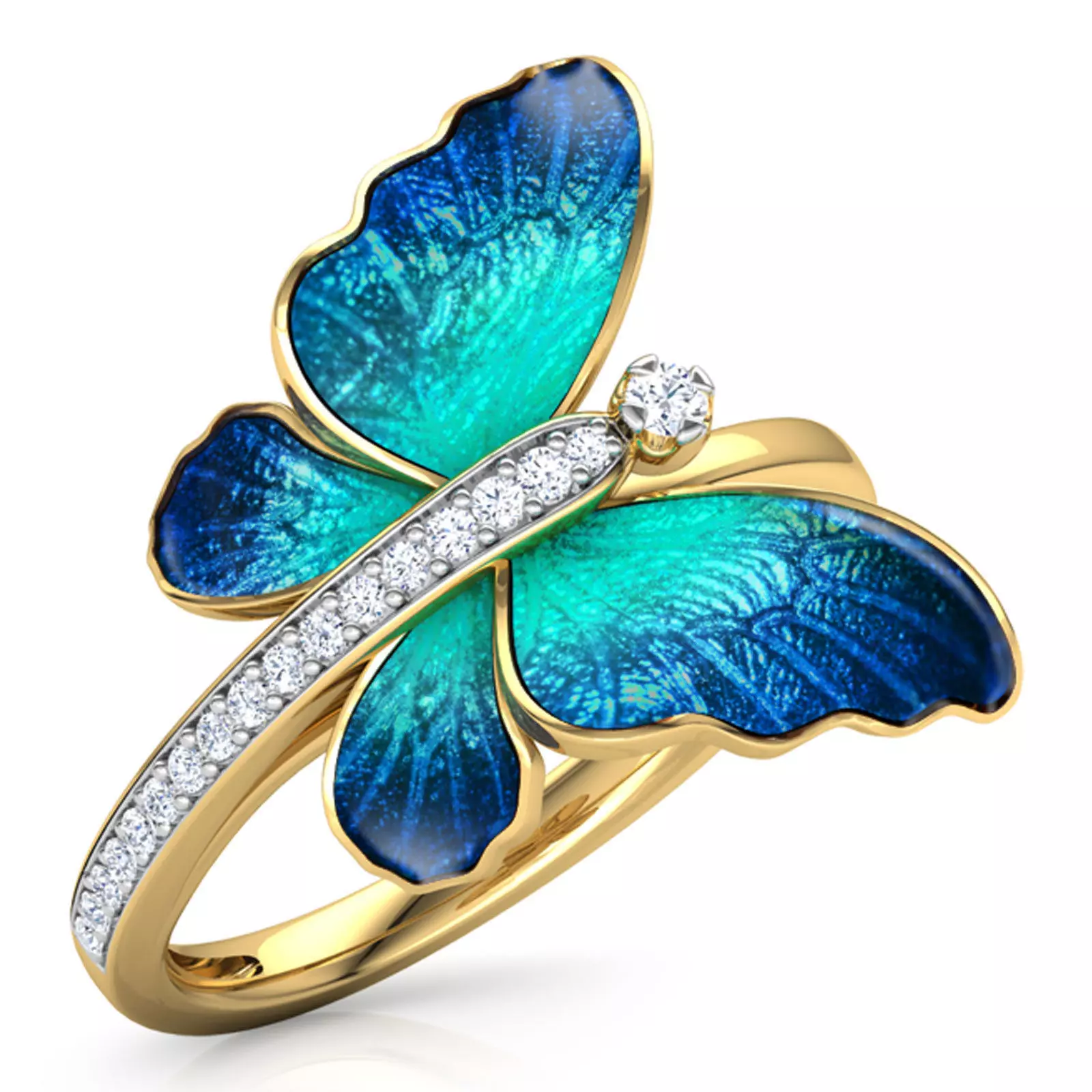 Butterfly Ring 2 with Texture 3D print model_0