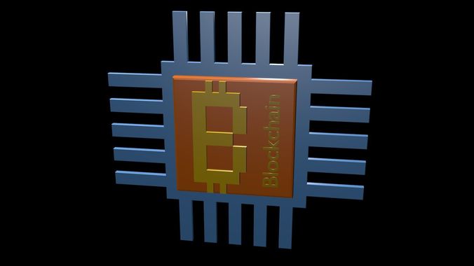 Blockchain Low-poly 3D model