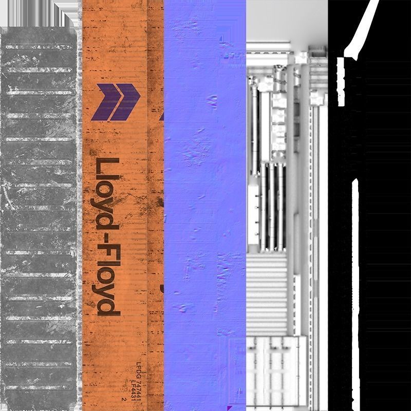 Container 40ft low poly PBR Low-poly 3D model_6