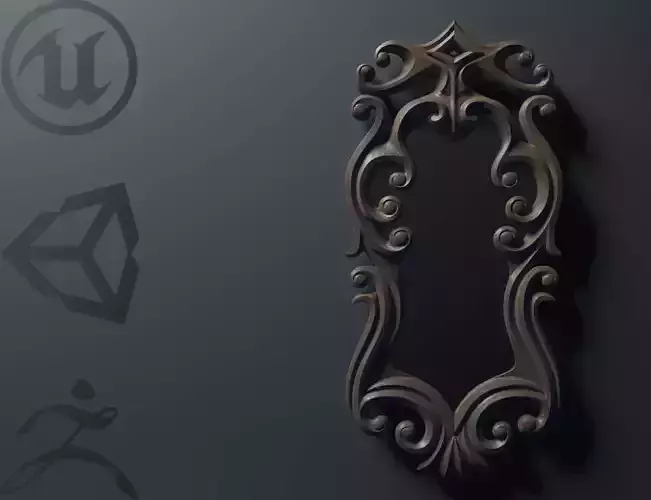 Mirror ornate Free 3D model