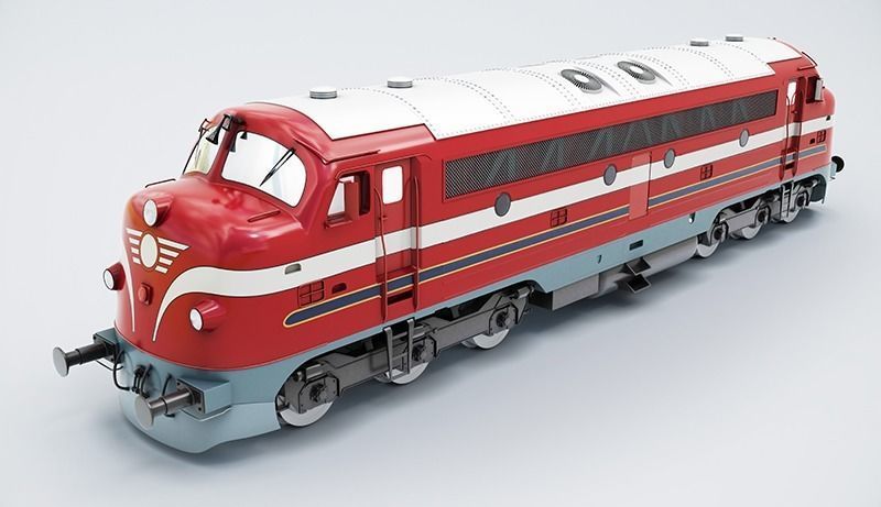 NoHAB M61 Locomotive Train Engine 3D model_1