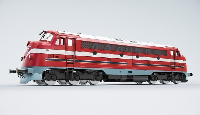 NoHAB M61 Locomotive Train Engine 3D model_2