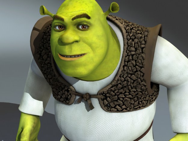 Shrek animated character from 3D model_4