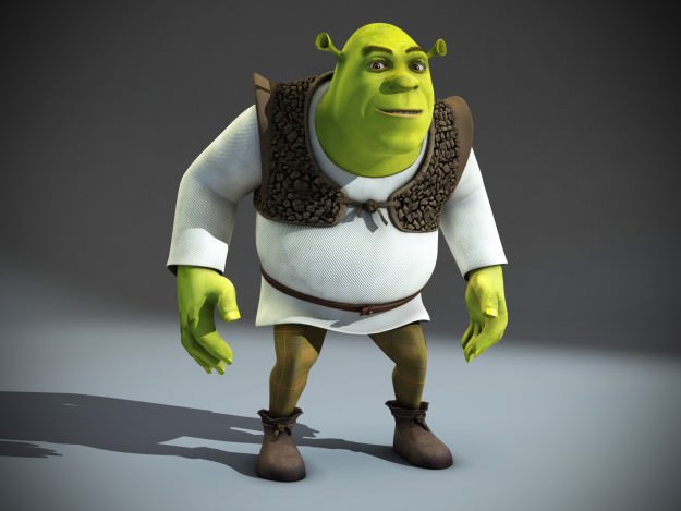 Shrek animated character from 3D model_2