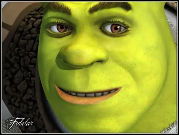 Shrek animated character from 3D model_0