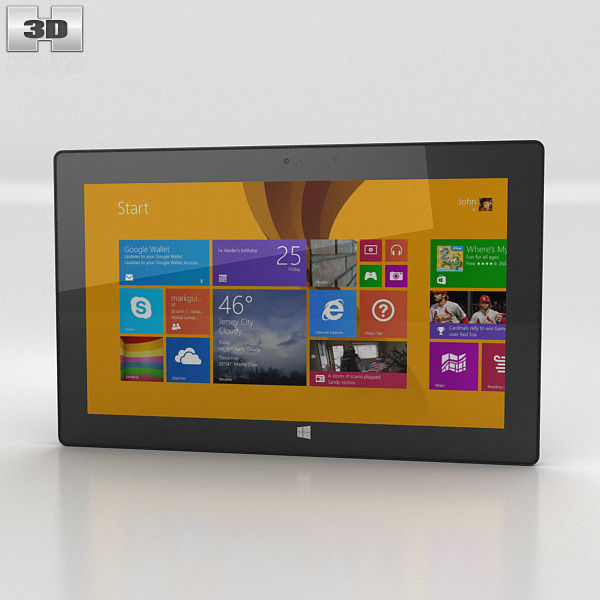 Microsoft Surface Pro 2 3D model