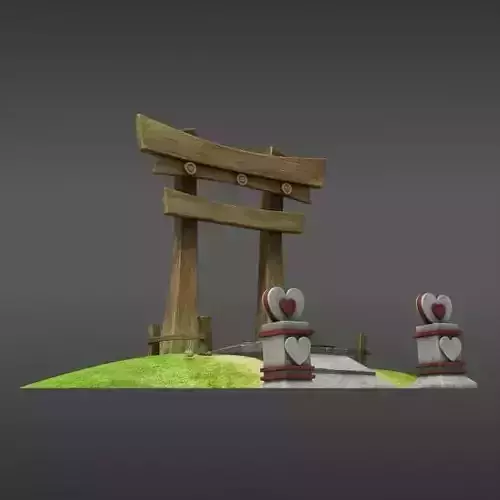 Japanese Gate 3D model