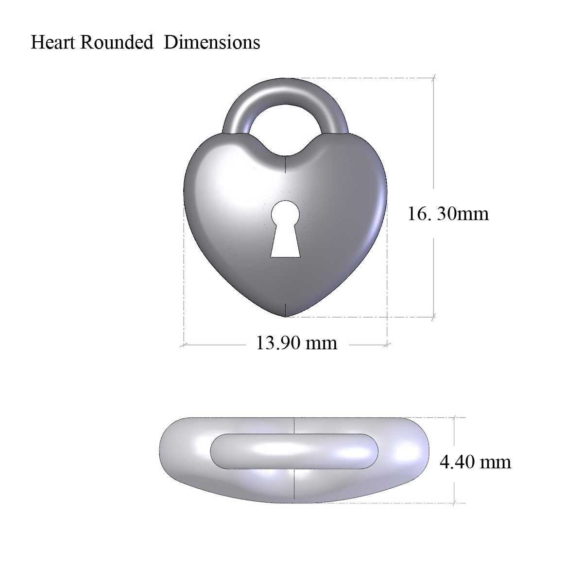 Heart diamonds Pendant 3D print model_9