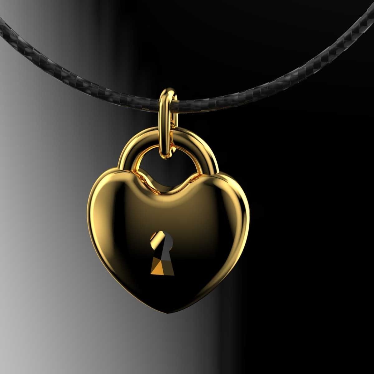 Heart diamonds Pendant 3D print model_3