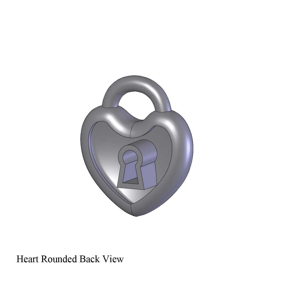 Heart diamonds Pendant 3D print model_8