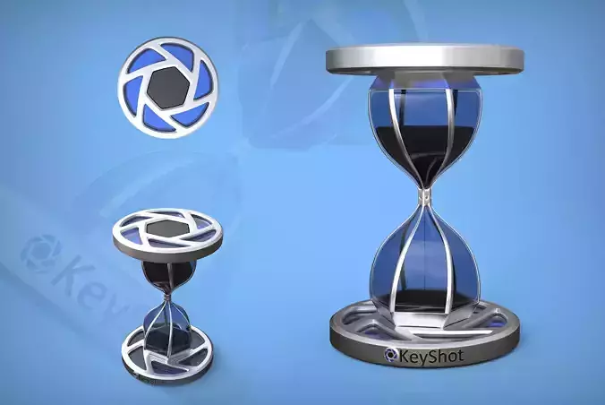 Keyshot Sand Glass 3D model
