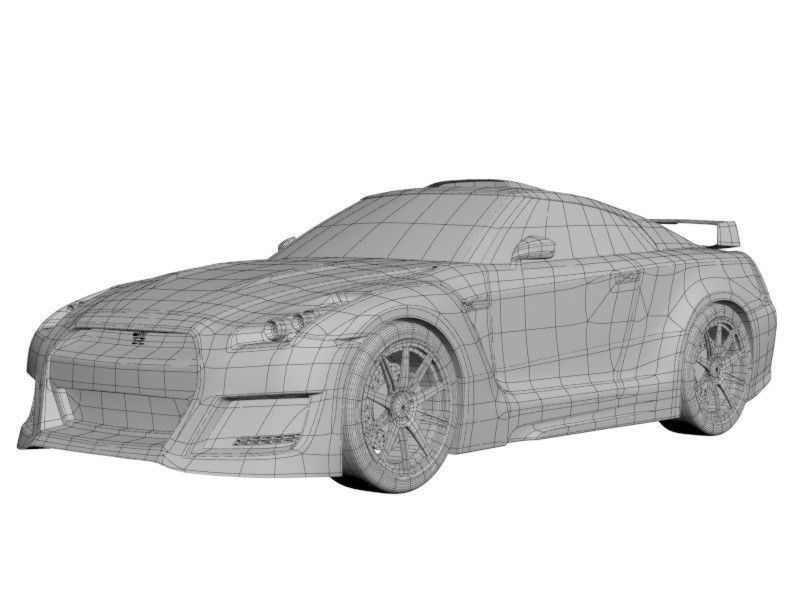 Nissan Skyline GT-R tuning 3D model_13