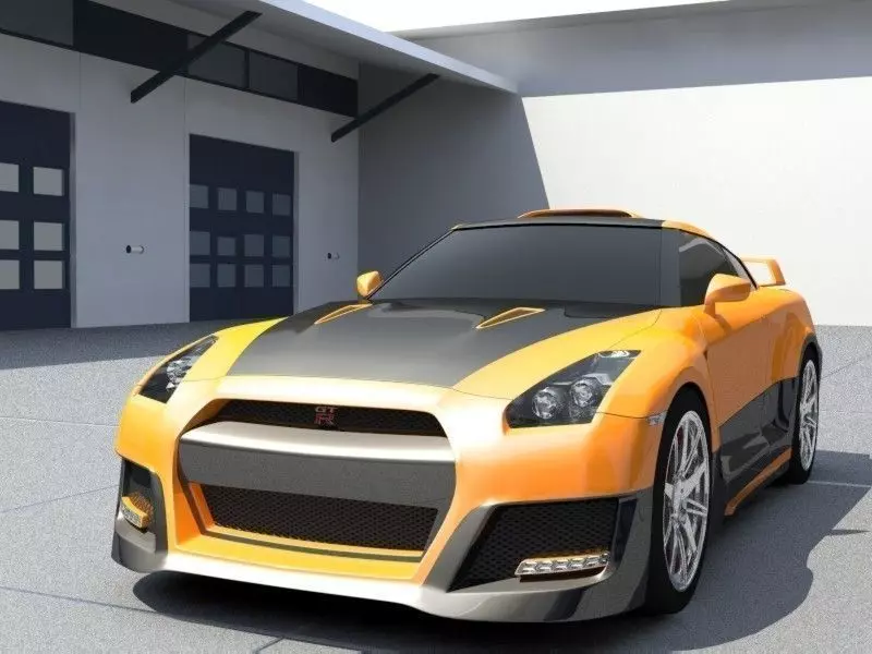 Nissan Skyline GT-R tuning 3D model_0