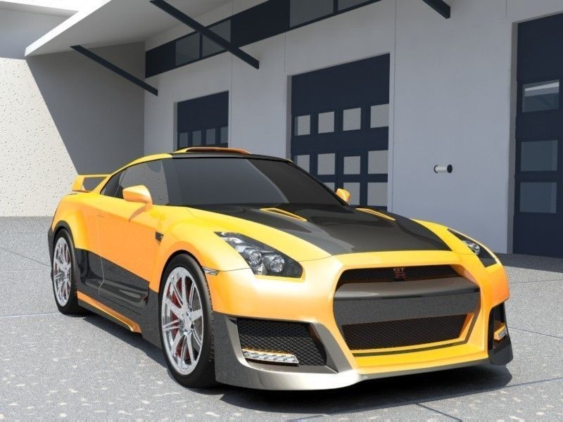 Nissan Skyline GT-R tuning 3D model_4
