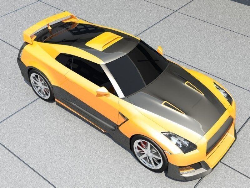 Nissan Skyline GT-R tuning 3D model_9