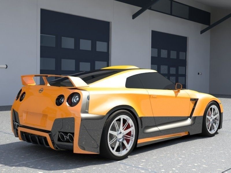 Nissan Skyline GT-R tuning 3D model_8
