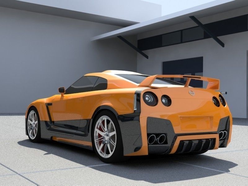 Nissan Skyline GT-R tuning 3D model_1