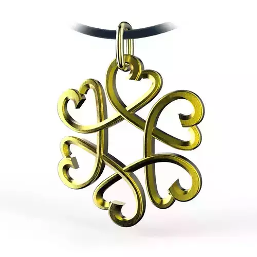 Hearts Star Pendant