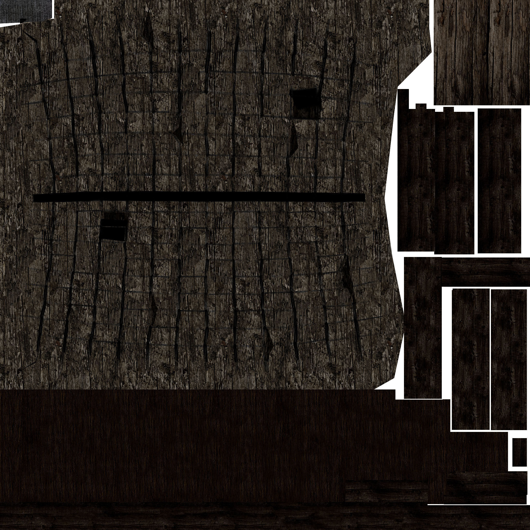 Old Wooden House Low-poly 3D model_8