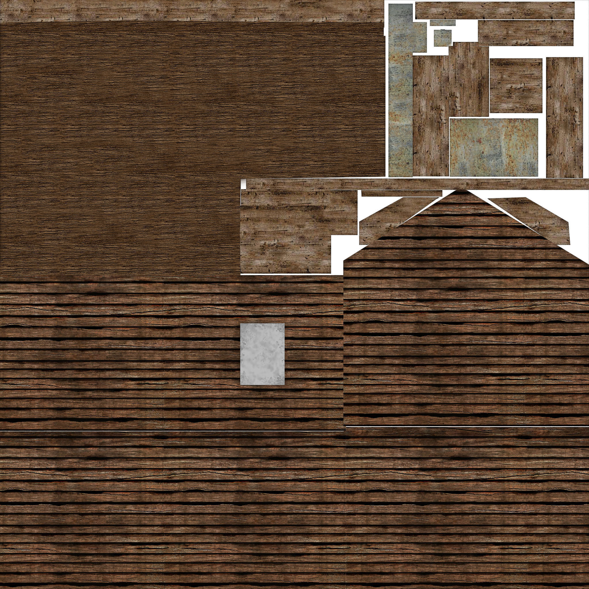 Old Wooden House Low-poly 3D model_9