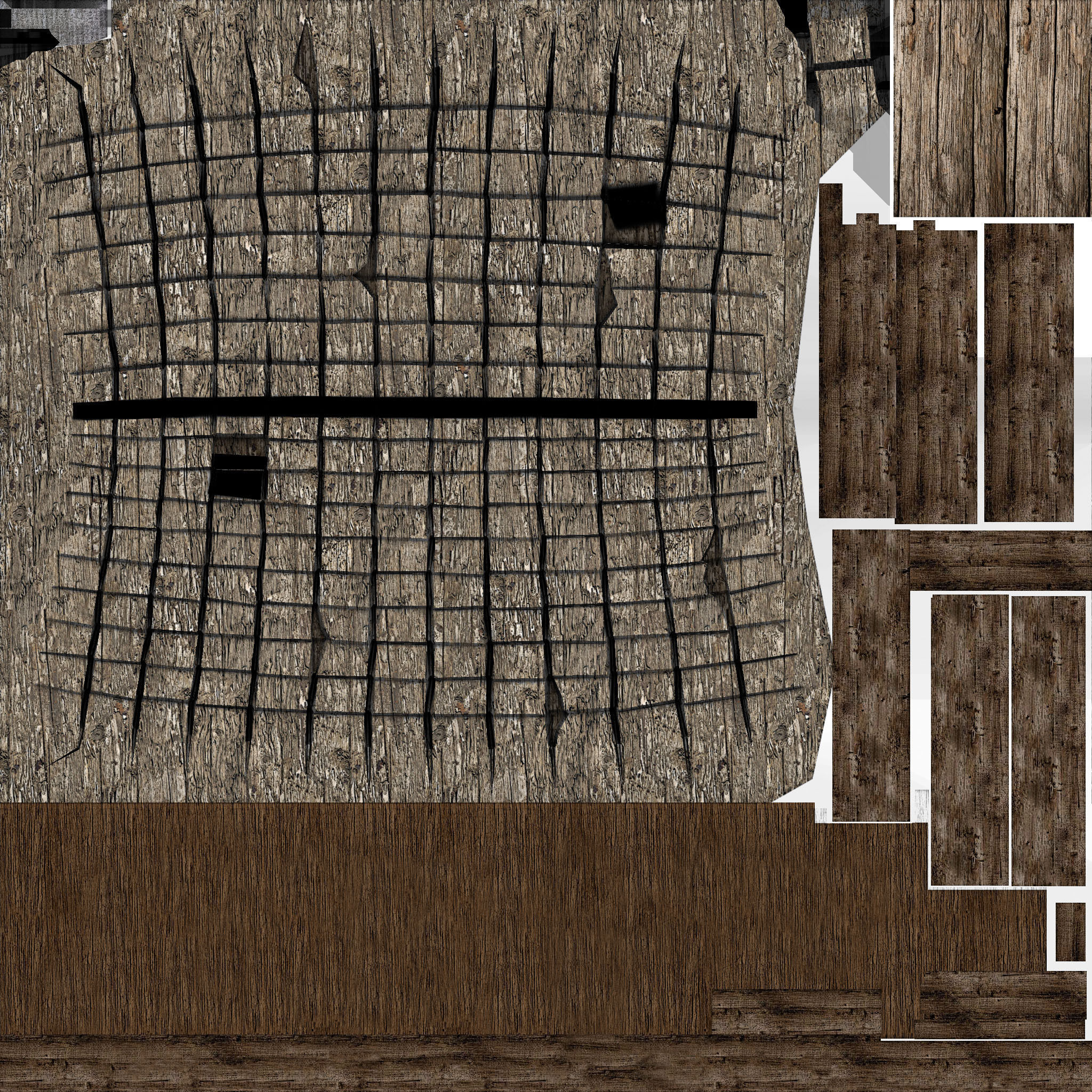 Old Wooden House Low-poly 3D model_7