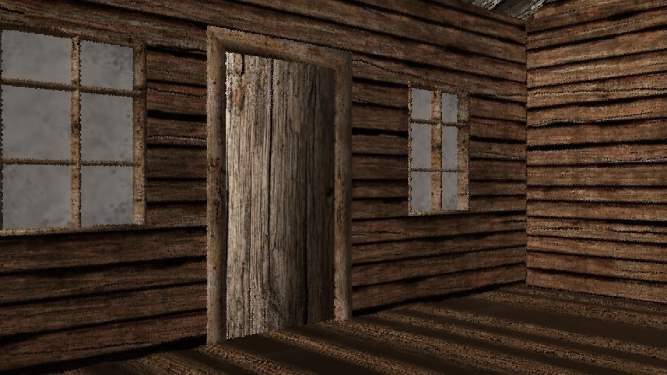 Old Wooden House Low-poly 3D model_5