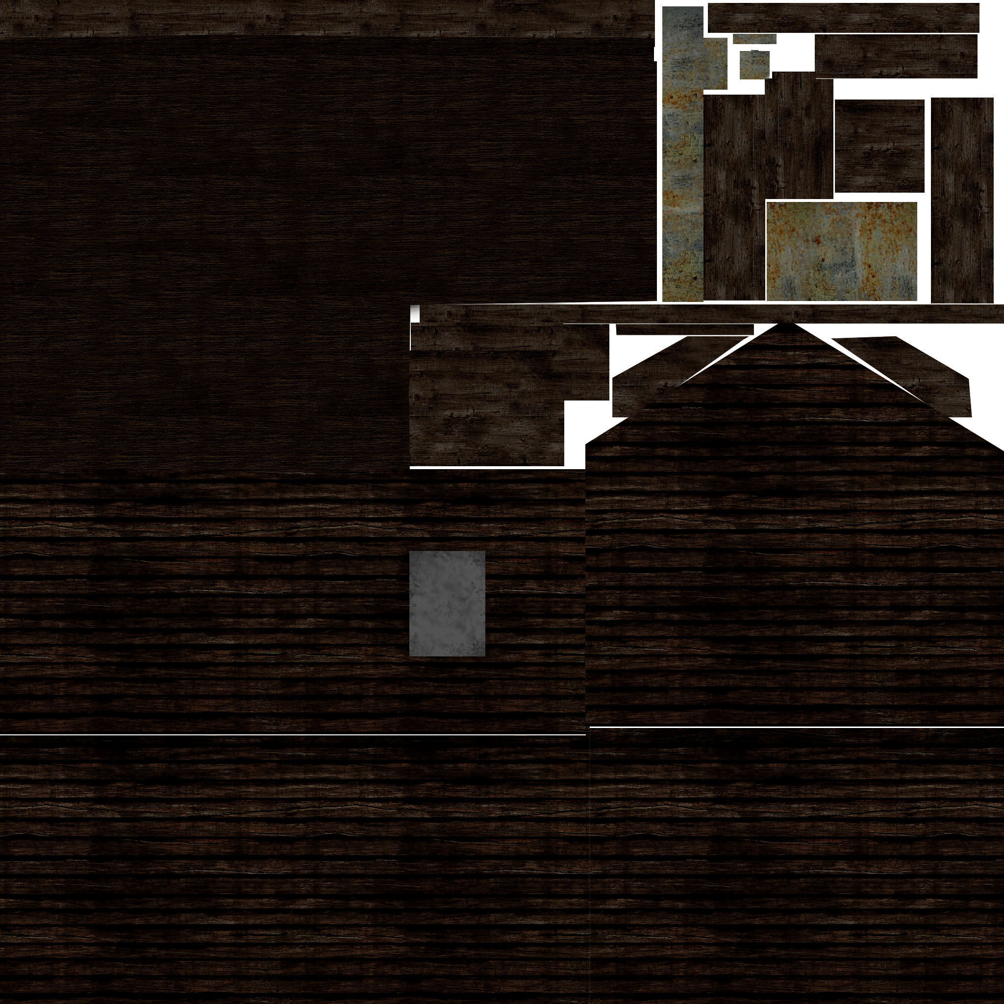 Old Wooden House Low-poly 3D model_6