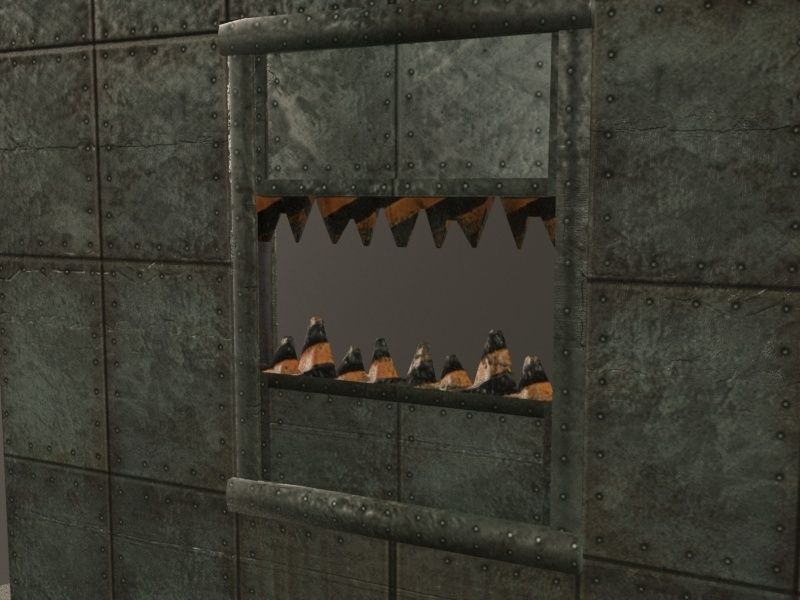 Teeth Gate Low-poly 3D model_7