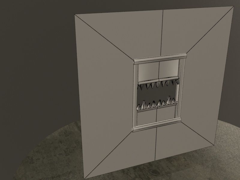 Teeth Gate Low-poly 3D model_4
