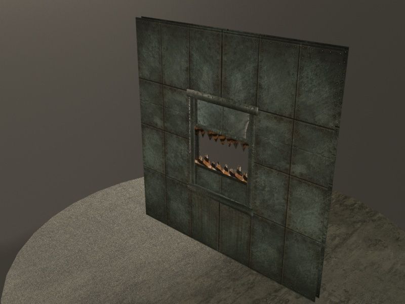 Teeth Gate Low-poly 3D model_12