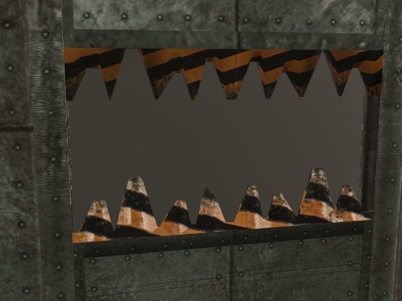 Teeth Gate Low-poly 3D model_2