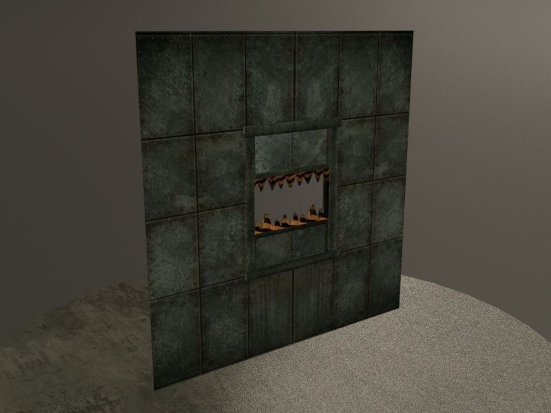 Teeth Gate Low-poly 3D model_1