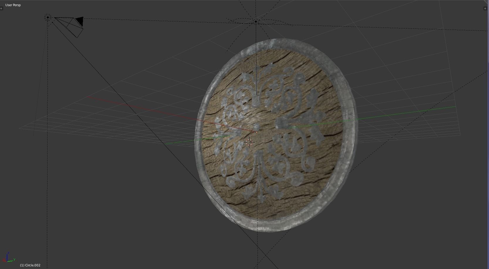 Low poly Shield coin Free low-poly 3D model