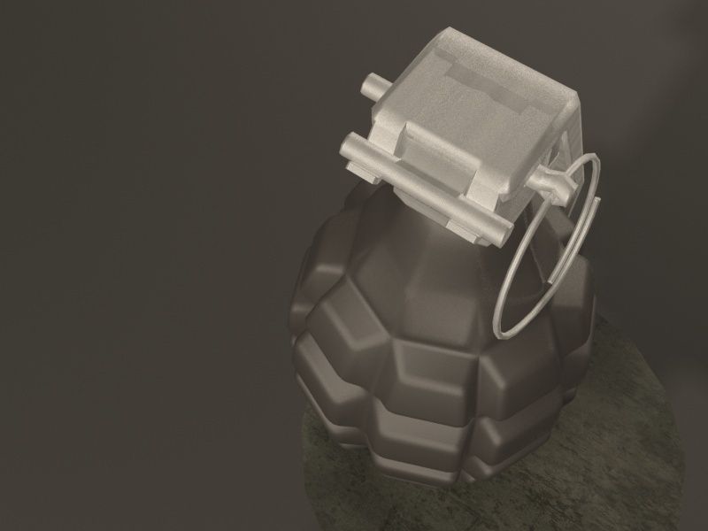 Hand Granade 3D model_3
