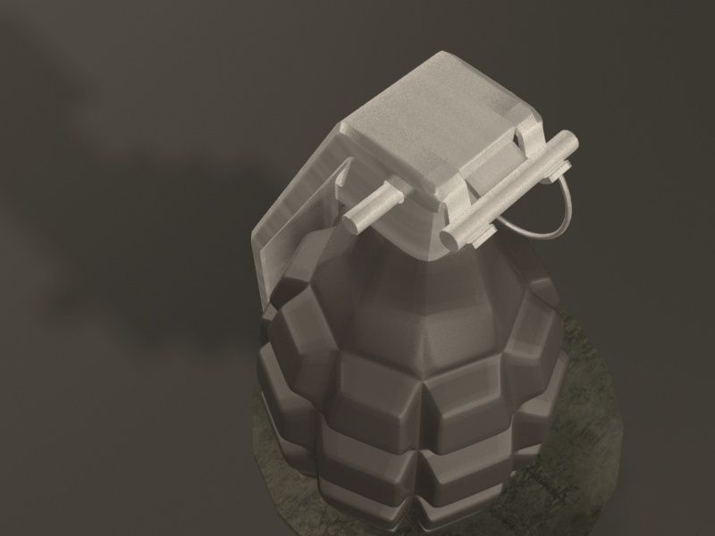 Hand Granade 3D model_2