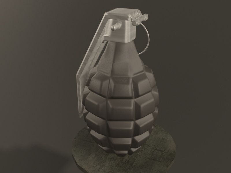 Hand Granade 3D model_4