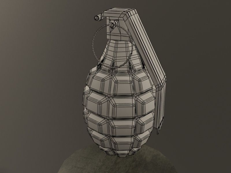 Hand Granade 3D model_1