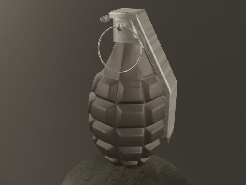 Hand Granade 3D model_5
