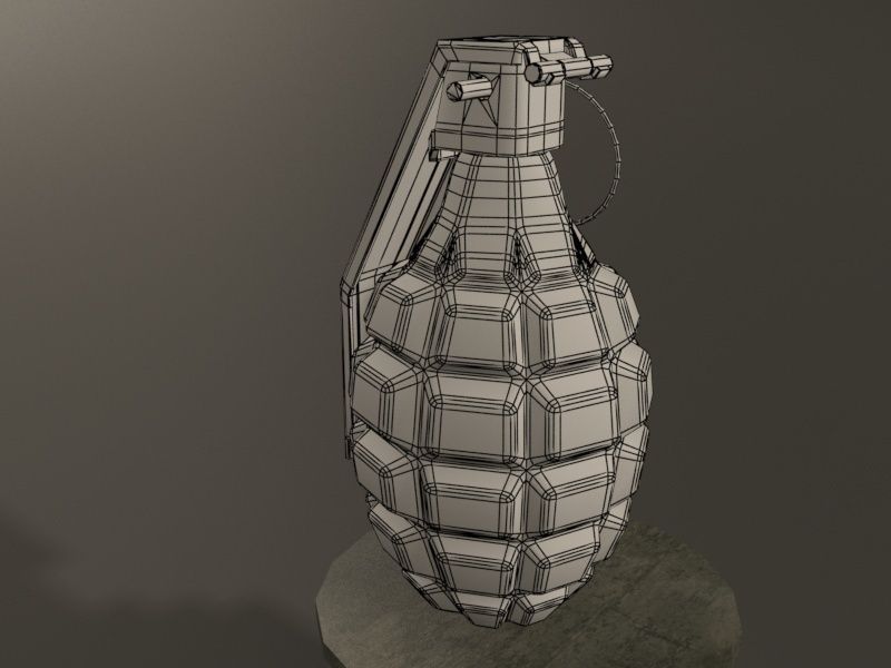Hand Granade 3D model_6