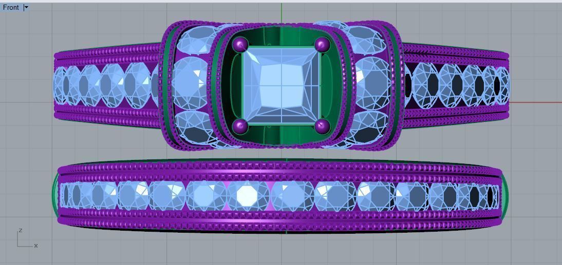 Couple Pride Ring 3D print model_5