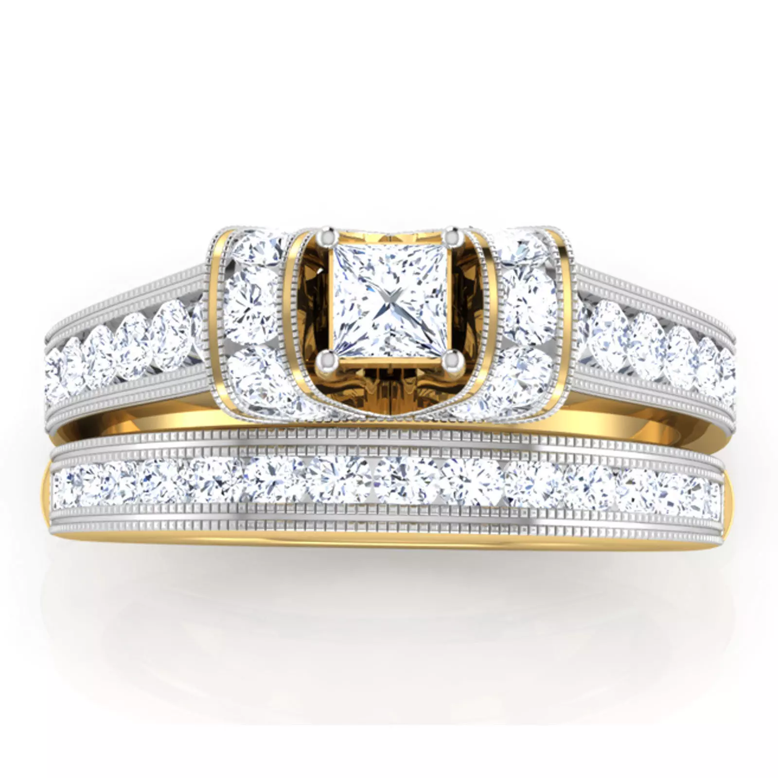 Couple Pride Ring 3D print model_0